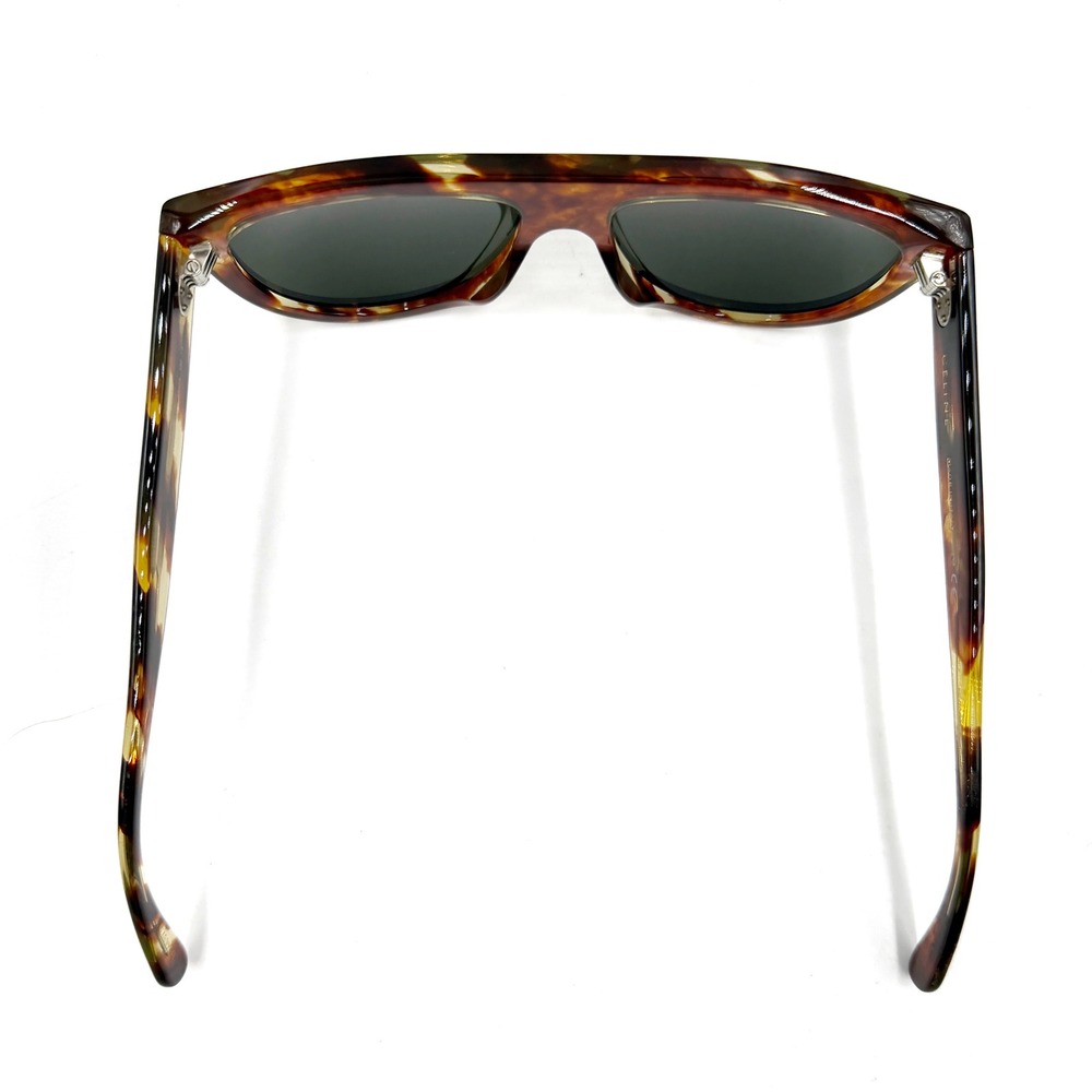 Celine Sunglasses Tortoiseshell Shadow Flat Top Oversized Women CL4001i - Picture 4 of 11